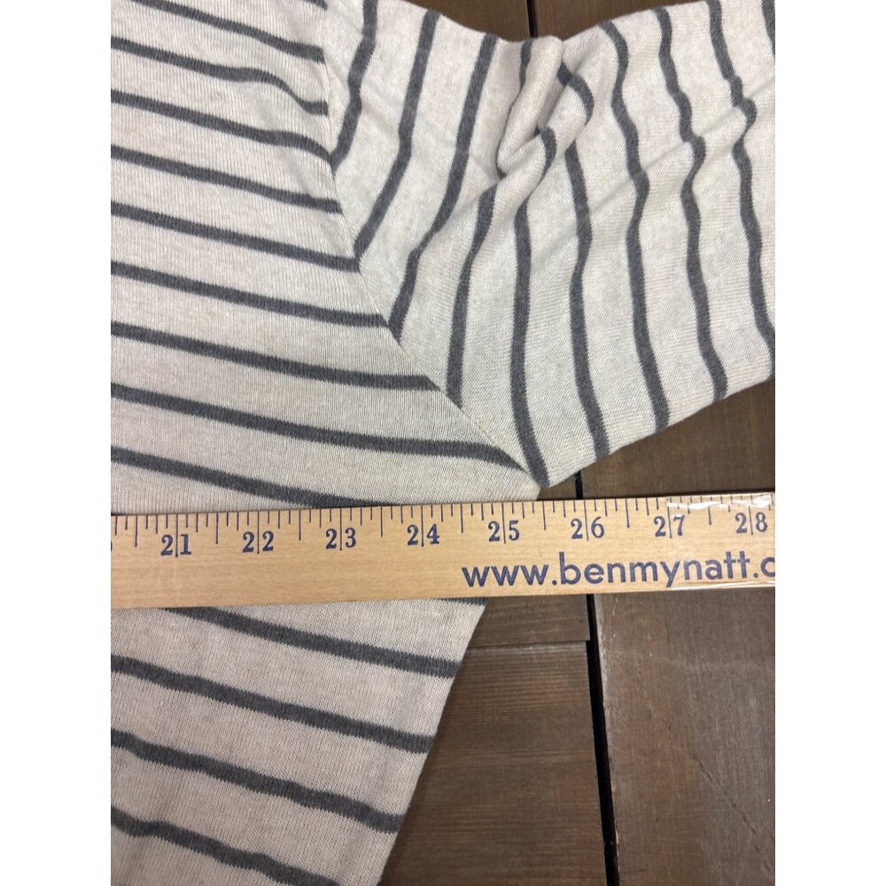 Chance Or Fate Striped Tie-Hem Cropped Long Sleeve Top L - Picture 6 of 6